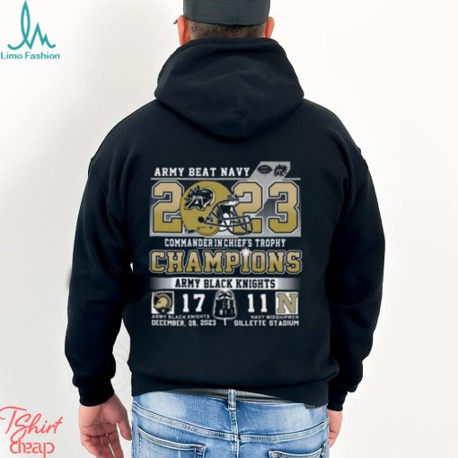 Army Beat Navy 2023 Commander In Chief’s Trophy Champions Army Black Knights 17 – 11 Navy Midshipmen Shirt