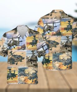 Army Boeing AH 64 Apache Summer Beach Gift 3D Hawaiian Shirt