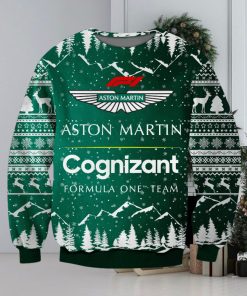 Aston Martin Racing Christmas Print Crew Neck Pullover Sweater