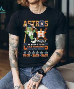 Astros 2023 AL West Division Champions Back To Back To Back T Shirt