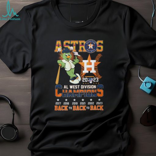 Astros 2023 AL West Division Champions Back To Back To Back T Shirt