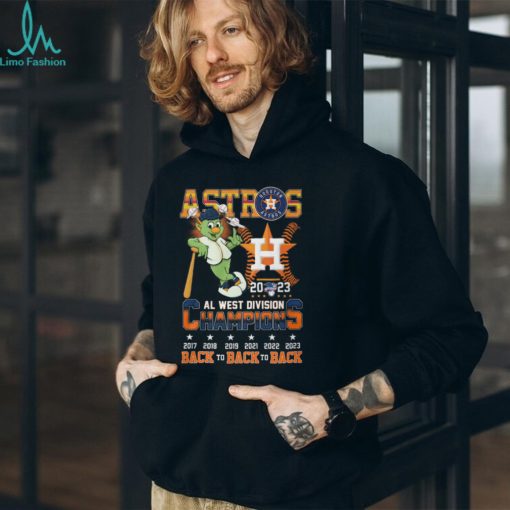 Astros 2023 AL West Division Champions Back To Back To Back T Shirt