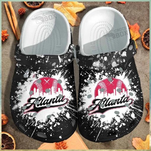 Atlanta Baseball Custom Crocs – Sport Beach Shoes Crocs Birthday Gift