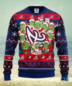 Atlanta Braves 12 Grinch Xmas Day Ugly Christmas Sweater