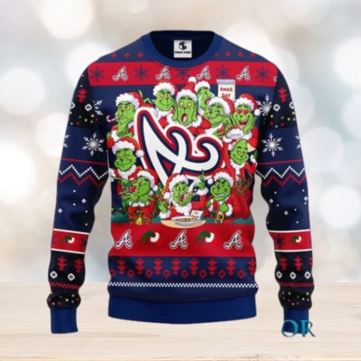 Atlanta Braves 12 Grinch Xmas Day Ugly Christmas Sweater