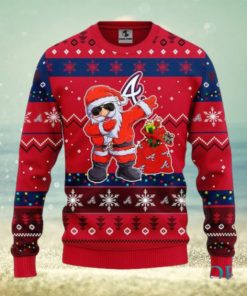 Atlanta Braves Dabbing Santa Claus Ugly Christmas Sweater