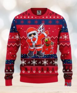 Atlanta Braves Dabbing Santa Claus Ugly Christmas Sweater