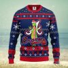 Chicago Bears Symbol Wearing Santa Claus Hat Ho Ho Ho Custom Personalized Ugly Christmas Sweater 3D Printed Men And Women Holiday Gift