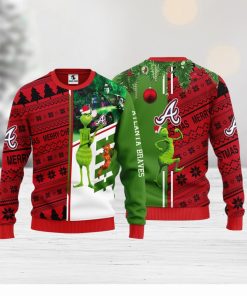 Atlanta Braves Grinch & Scooby doo Christmas Ugly Sweater 1