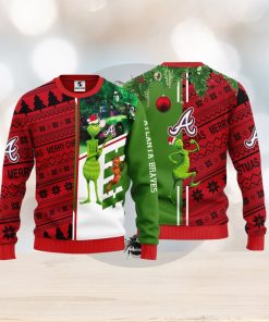 Atlanta Braves Grinch & Scooby doo Christmas Ugly Sweater 1