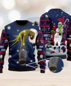 Atlanta Braves Grinch World Series Champions Ugly Christmas Sweater