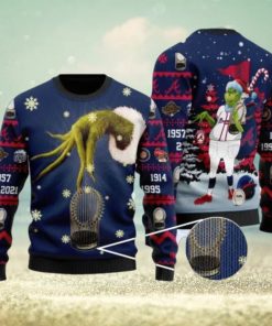 Atlanta Braves Grinch World Series Champions Ugly Christmas Sweater