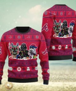 Atlanta Braves Star Wars Ugly Christmas 3D Sweater