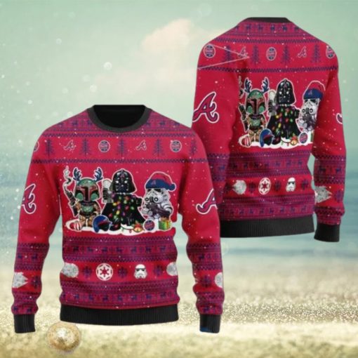 Atlanta Braves Star Wars Ugly Christmas 3D Sweater