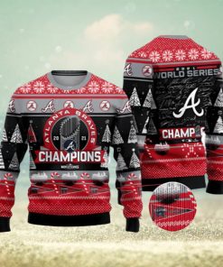 Atlanta Braves WinCraft 2023 World Series Champions Ugly Christmas Sweater 3D Printed Men And Women Holiday Gift