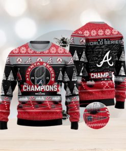 Atlanta Braves WinCraft 2023 World Series Champions Ugly Christmas Sweater 3D Printed Men And Women Holiday Gift