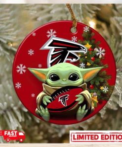 Atlanta Falcons Baby Yoda NFL 2023 Christmas Tree Decorations Ornament