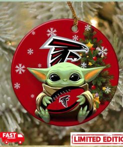 Atlanta Falcons Baby Yoda NFL 2023 Christmas Tree Decorations Ornament