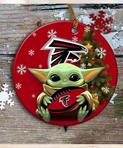 Atlanta Falcons Baby Yoda Ornament Christmas Tree Decorations NFL Gifts