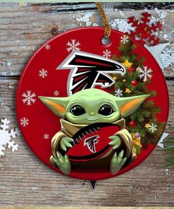 Atlanta Falcons Baby Yoda Ornament Christmas Tree Decorations NFL Gifts