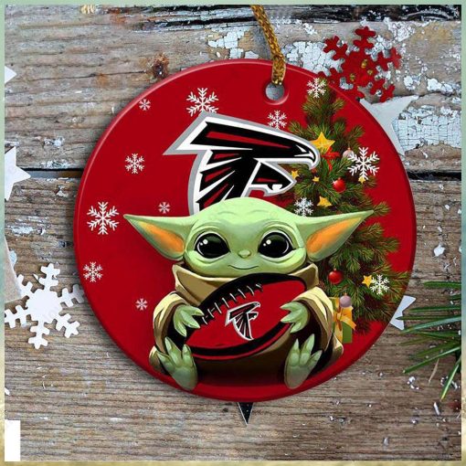 Atlanta Falcons Baby Yoda Ornament Christmas Tree Decorations NFL Gifts