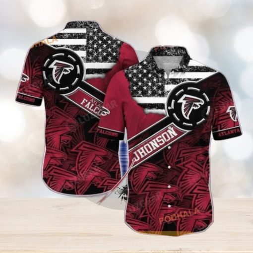 Atlanta Falcons NFL Customized Hawaii Shirt Hot Summer Graphic US Flag, Atlanta Falcons Gifts
