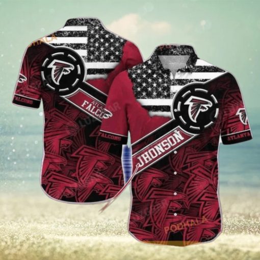 Atlanta Falcons NFL Customized Hawaii Shirt Hot Summer Graphic US Flag, Atlanta Falcons Gifts