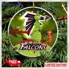 Atlanta Falcons NFL Funny Grinch Christmas Ornament