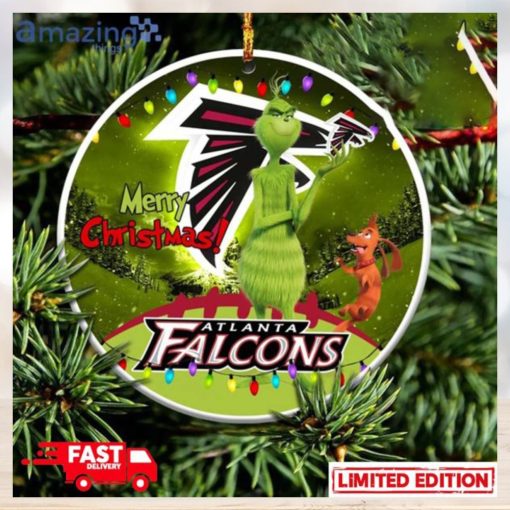 Atlanta Falcons NFL Funny Grinch Christmas Ornament