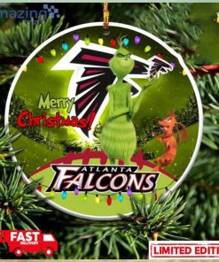 Atlanta Falcons NFL Funny Grinch Christmas Ornament