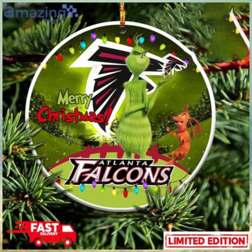 Atlanta Falcons NFL Funny Grinch Christmas Ornament