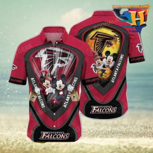 Atlanta Falcons NFL Hawaiian Shirt Graphic Mickey Halloween Night Style For Fans