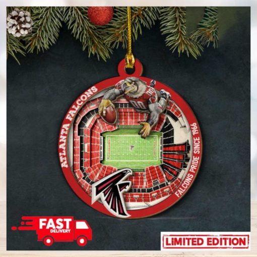 Atlanta Falcons NFL Stadium View Christmas Tree Decorations Ornament