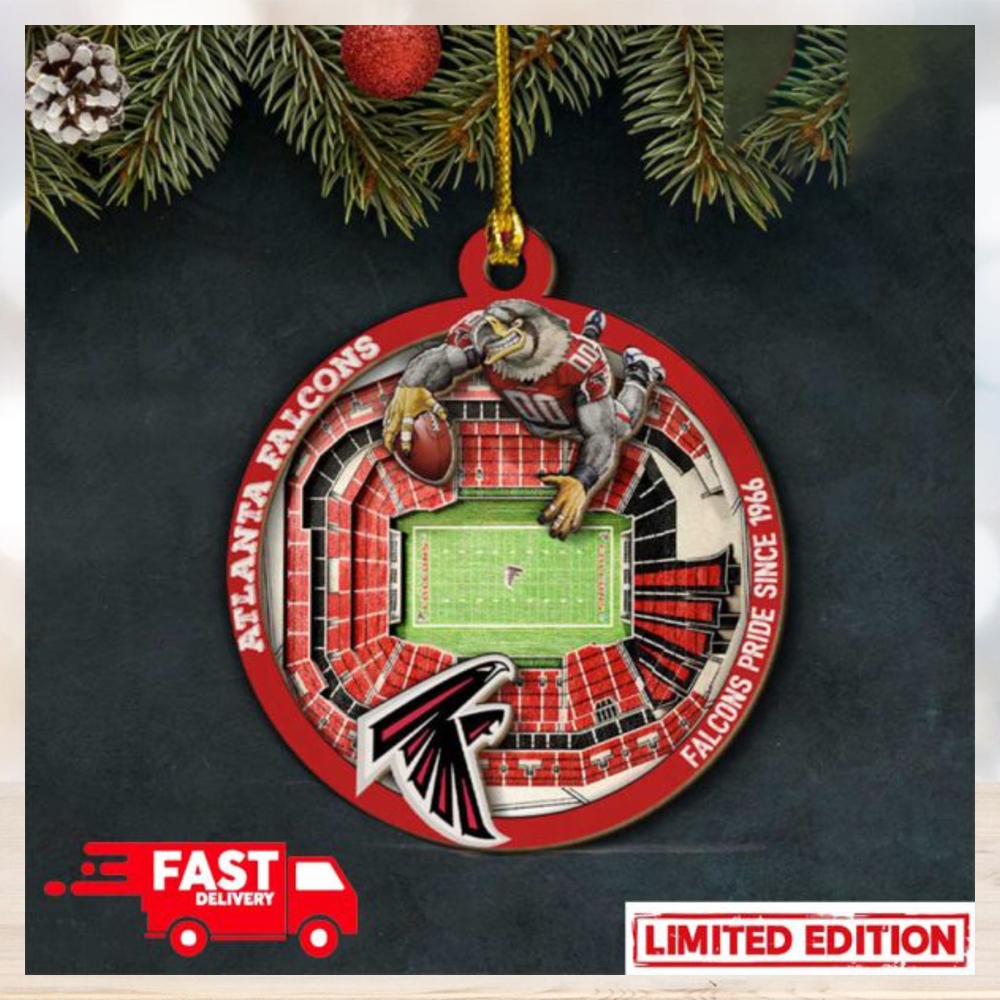 Atlanta Falcons NFL Stadium View Christmas Tree Decorations Ornament Atlanta Falcons NFL Stadium View Christmas Tree Decorations Ornament