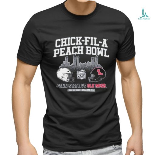 Atlanta, Ga Skyline Chick Fil A Peach Bowl 2023 Ole Miss Vs Penn State Football Shirt