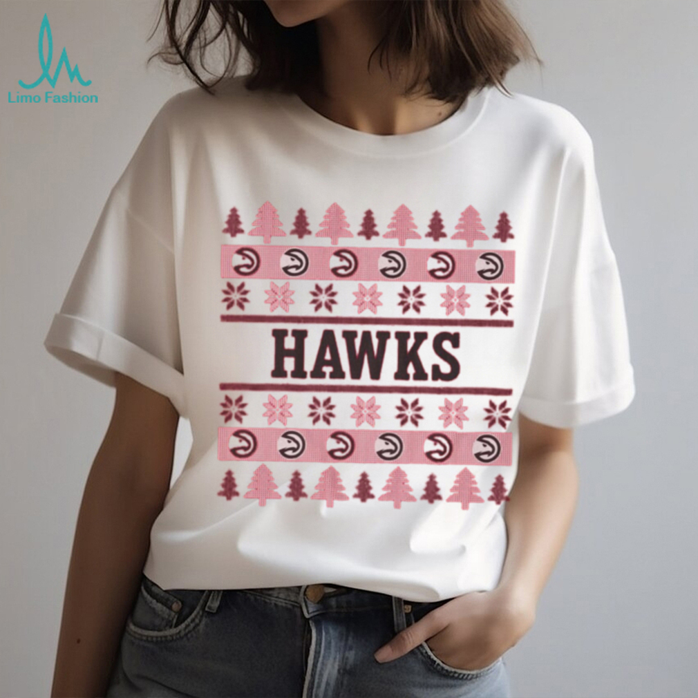 Atlanta Hawks Holiday Christmas Tree T Shirt Atlanta Hawks Holiday Christmas Tree T Shirt