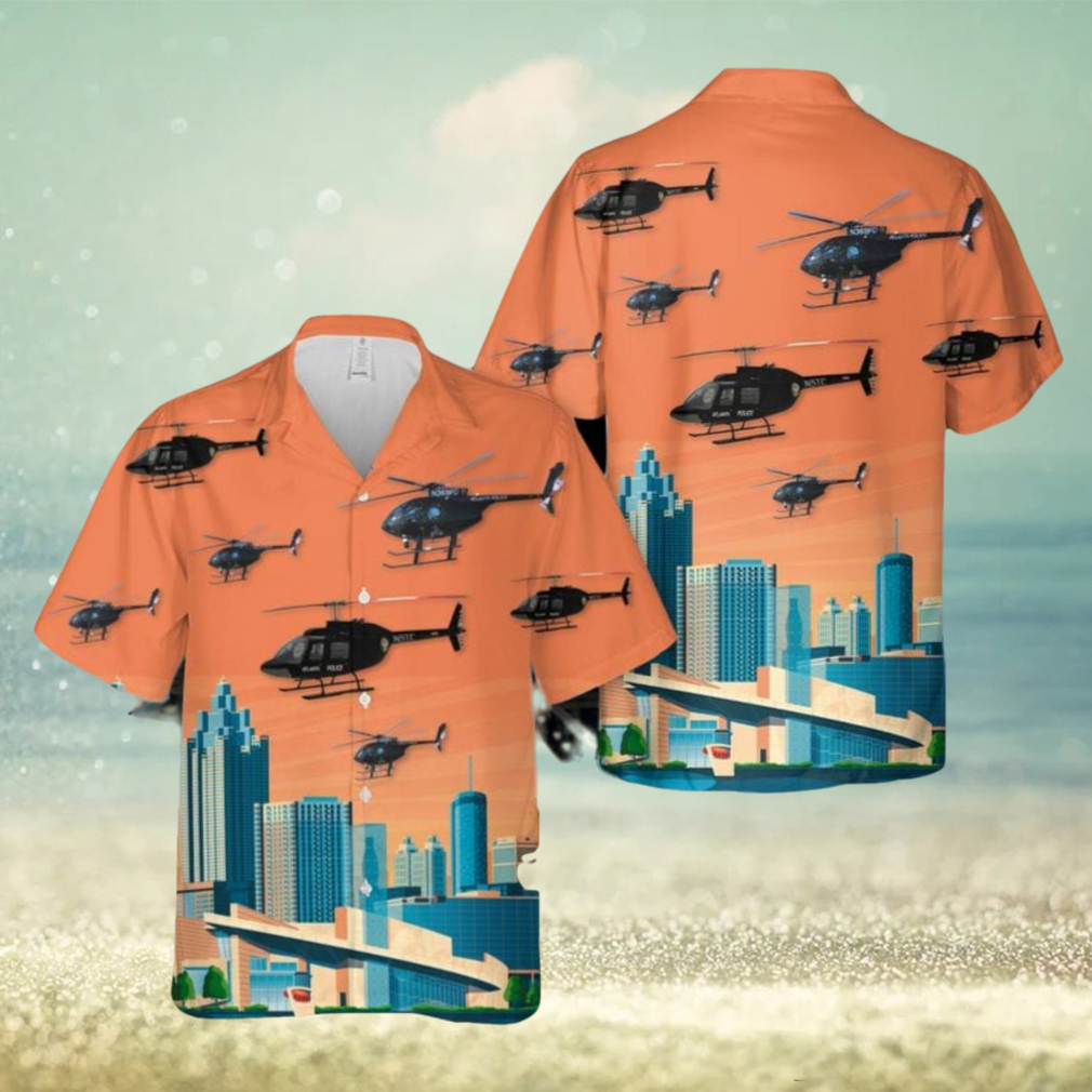 Atlanta Police Helicopter 3D Hawaiian Shirt Summer Holiday Gift For Men And Women Atlanta Police Helicopter 3D Hawaiian Shirt Summer Holiday Gift For Men And Women