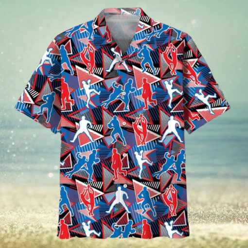 Ausie Football Rules Abstract Sporty Pattern Hawaiian Shirt