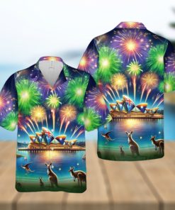 Australia Day With Firework Hawaiian Shirt