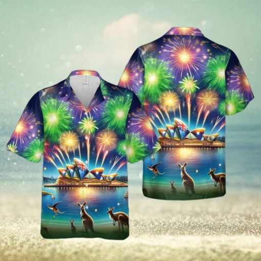 Australia Day With Firework Hawaiian Shirt