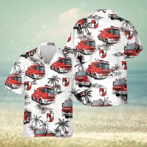 Austrian Firefighter Truck 3D Hawaiian Shirt Summer Holiday Gift For Men And Women