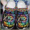 Baseball Ball Hippie Shoes Crocs For Hippie Girl – Peace Baseball Crocs