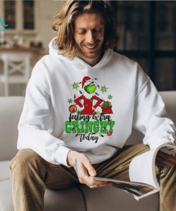 Awesome Santa Grinch Feeling Extra Today Christmas Lights T shirt