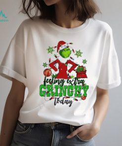 Awesome Santa Grinch Feeling Extra Today Christmas Lights T shirt