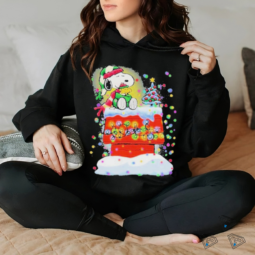 Awesome Snoopy And Woodstock Hat Santa Light Tree Christmas T shirt Awesome Snoopy And Woodstock Hat Santa Light Tree Christmas T shirt