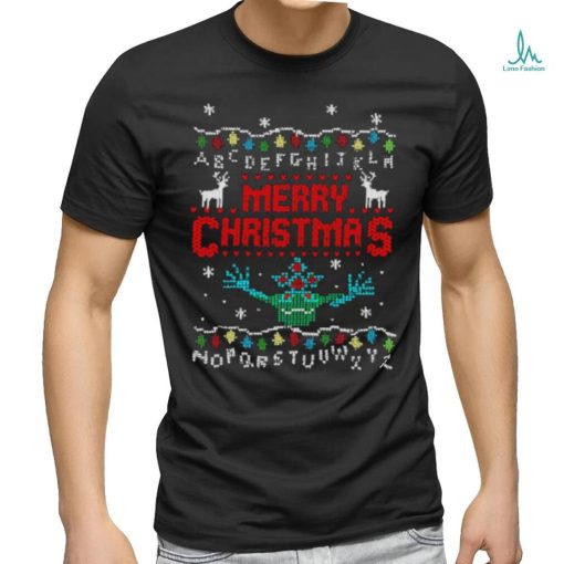 Awesome Upside Down Stranger Things merry Christmas shirt