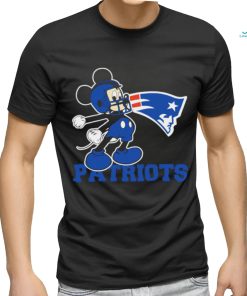 Awesome mickey Mouse cartoon NFL New England Patriots football player helmet logo shirt