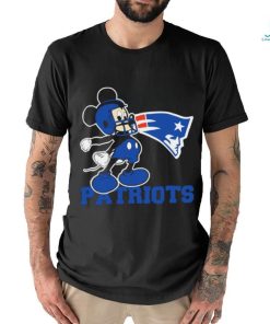 Awesome mickey Mouse cartoon NFL New England Patriots football player helmet logo shirt