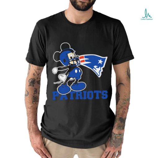 Awesome mickey Mouse cartoon NFL New England Patriots football player helmet logo shirt