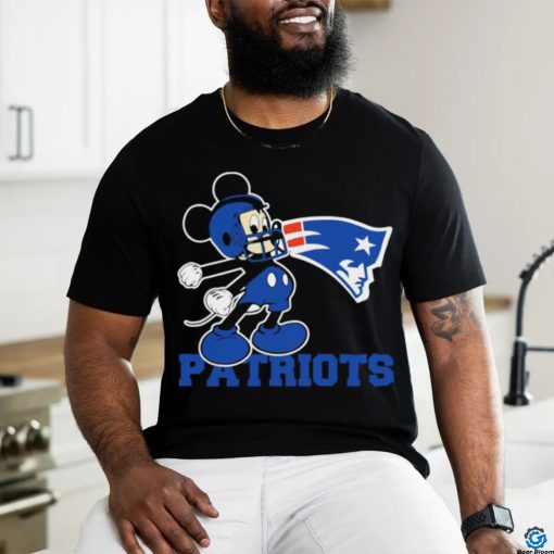 Awesome mickey Mouse cartoon NFL New England Patriots football player helmet logo shirt